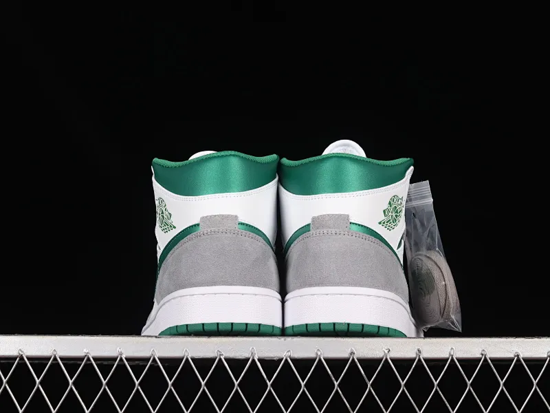 All categories Air Jordan Jordan series basketball shoes Air Jordan 1 Mid Air Jordan 1 Mid AJ1 Joe 1 white gray green mid-top basketball shoes DC7294-103